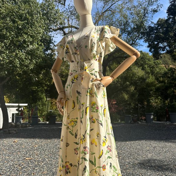 Tanya Taylor Floral Print Midi Length Dress (Size: 4) - Picture 3 of 6